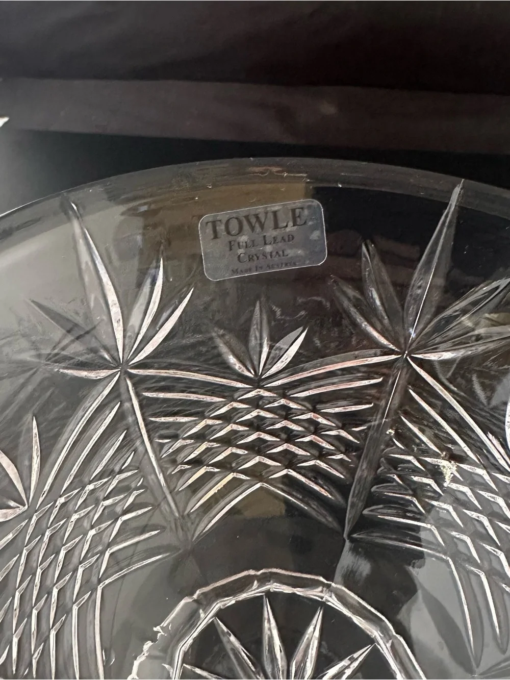 Vintage Towle Austrian Full Lead Crystal Footed Bowls Set of 2